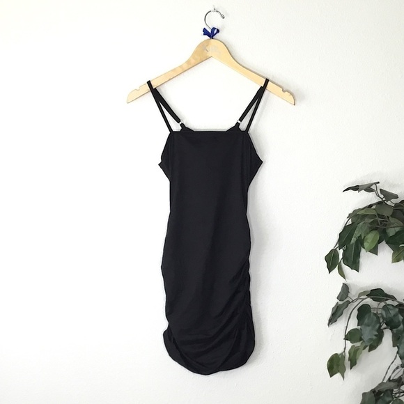 Little Black Ruched Dress - Picture 1 of 5